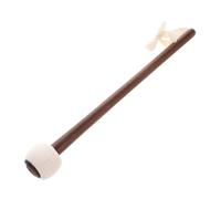 LIOOBO Wooden Gong Mallet Walnut Wood Handle 25cm Large White Tip Percussion Instrument Stick Suitable for Adult Drumsticks and Gong Playing