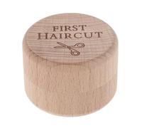 LIOOBO Wooden Keepsake Box Lightweight and Tooth Storage for First Haircut and Easy to Open with Lid, Beige Memory Organizer for Shower Or Announcement