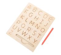 LIOOBO Wooden Montessori Letter Tracing Board Educational Writing Practice for Preschoolers Double Sided Solid Learning Tool for Handwriting Skills Development