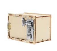 LIOOBO Wooden Password Case Puzzle DIY Mechanical Treasure Box for Educational Building for Interaction and Logical Thinking Development