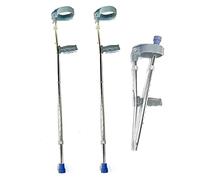 LIOONS 1 Pair Aluminum Crutches Walking Canes Forearm Crutches Adjustable Full Cuffs Adjustable Height Arm Crutches