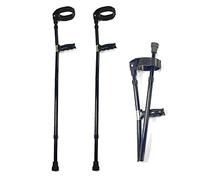 LIOONS 1 Pair Aluminum Crutches Walking Canes Forearm Crutches Adjustable Full Cuffs Adjustable Height Arm Crutches