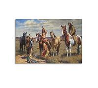 LIOONS Native Americans Art Poster Decorative Painting Canvas Wall Posters And Art Picture Print Modern Family Bedroom Decor Posters 12x18inch(30x45cm)