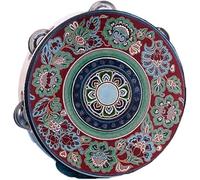 LIOONS Unique Shaman Drum Classic Drum Ethnic Wind Tambourine Ethereal Drum Colorful Pattern Hand Drum Shaman Drum Portable Tongue Drum Beginners distinctive sound