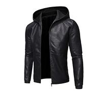 LIOPJH Men Faux Leather Jacket Motorcycle Black Chaqueta De Cuero Masculina Outwear PU Leather Coats