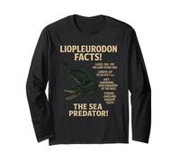 Liopleurodon Facts | Educational Prehistoric Marine Reptile Long Sleeve T-Shirt