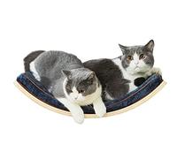 LIORCE Cat Shelf with Comfortable Cushion - Curved Modern Cat Bed (Large Size) - Lotus Leaf Design Cats Wall Perch - Wall Mounted Cats Furniture for Sleeping, Playing, Climbing, and Lounging