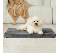 LIORCE Medium Memory Foam Dog Crate Pad with Removable Washable Cover and Waterproof Lining, Pet Bed Mat for Medium Dogs, Designed for 30" Dog Crates