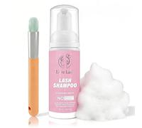 LIORE LASH Eyelash Extensions Foam Shampoo with Brush/ Gentle Cleanser for Lash Extensions & Natural Lashes/Eyelid Wash Makeup Remover/Safe Lash Supplies/Home & Salon Use/No Burning or Irritation 50ml