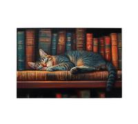Liorosa 1000 Pcs Jigsaw Puzzle Bookworm Cat Nap,Funny Cat Sleeping Soundly On Antique Book,Stunning Artwork,Vibrant Design,Relax And Enjoy The Fun Of Solving Puzzles,Gifts For Friends And Family