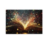 Liorosa 1000 Pcs Jigsaw Puzzle For Adults - Enchanted Book With Golden Magic Light & Sparkles, Fantasy Theme Challenging Brain Game,Enjoy The Puzzle Solving Process,Gifts For Friends And Family