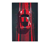 Liorosa 1000 Piece Adults Jigsaw Puzzle - Red Velocity, Sleek Sports Car,Stunningly Vibrant Colors,Suitable For Party Game Nights,Gift For Car Lovers,Enjoy The Puzzle Solving Process