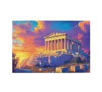Liorosa 1000 Piece Jigsaw Puzzle For Adults Golden Hour At Parthenon,Sunset Glow On Ancient Greek Columns,Classic Wooden Landmark Puzzles,Every Piece Is Unique,Ideal For Relaxation And Family Fun