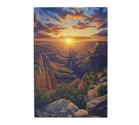 Liorosa 1000 Piece Jigsaw Puzzle For Adults Gulch Radiance,Golden Sunburst Through Majestic Rock At Dusk, Premium Wooden Landscape Art,Deep Relaxation For Yourself,Gifts For Friends And Family