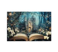 Liorosa 1000 Piece Puzzle For Adults Gothic Castle In Magic Forests, Ancient Book Artwork, Funny Wooden Jigsaw Puzzle For Relaxation & Display,Complete With Family And Friends