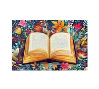 Liorosa 1000 piece puzzle for adults wisdom's garden,book and vibrant colors flower,unique and beautiful design,premium book lover's gift,hands-on assembly of your home décor wall art