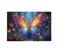 Liorosa 1000 Piece Wooden Jigsaw Puzzle - Enchanted Butterfly Grove. Luminous Wings & Golden Glow In Twilight Forests,Wonderful Imagination,Pleasure Both Body And Mind,Gift For Friends And Family