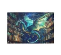 Liorosa 1000 Pieces Of Adult Wooden Puzzles Arcane Librarian, Fantasy Dragon With Scales Guarding Antique Book,Vintage Classic Aesthetics,Wonderful Imagination,Enjoy The Puzzle Solving Process