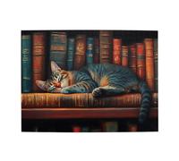 Liorosa 500 Pcs Jigsaw Puzzle Bookworm Cat Nap,Funny Cat Sleeping Soundly On Antique Book,Stunning Artwork,Vibrant Design,Relax And Enjoy The Fun Of Solving Puzzles,Gifts For Friends And Family
