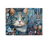 Liorosa 500 Pcs Jigsaw Puzzle For Adults - Enchanted Cat & Fairy-Tale Castle, Feline In Mystical Garden, Premium Wooden Fantasy Art,Enjoy The Puzzle Solving Process,Gifts For Friends And Family