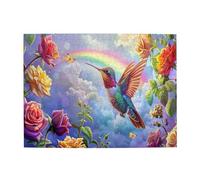 Liorosa 500 Piece Jigsaw Puzzle For Adults Bird Paradise, Beautiful Rainbow Garden Wonderland,Forget The Troubles Of Life,Exercise Hands-On Skills And Thinking,Unique And Beautiful Design