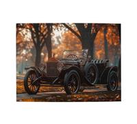 Liorosa 500 Piece Puzzle For Adults Golden Hour,1920s Convertible In Maple Forests With Cobbled Path,Vintage Classic Aesthetics,Suitable For Family Leisure And Entertainment