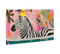 Liorosa 500 Piece Vibrant Jigsaw Puzzle Bubbles Bath Animal, Striped Zebra Lounging In Tub, Premium Wooden Whimsical Art,Pieces Fit Together Perfectly,Suitable For Family Recreation