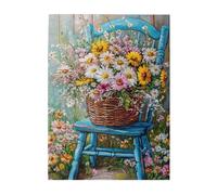 Liorosa 500 Piece Vibrant Jigsaw Puzzle Floral Symphony,A Rainbow Of Wild Flowers In A Cozy Scene.Exploratory Hobbies And Challenges,Great For Relaxation And Display For Puzzle Lovers