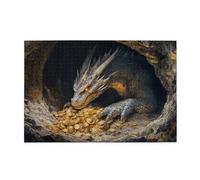 Liorosa Ancient Treasure Guardian Jigsaw Puzzles For Adults 1000 Pieces,Vintage Classic Aesthetics.Every Piece Is Unique,Great For Relaxation And Display For Puzzle Enthusiast
