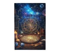 Liorosa Arcane Astrology Study Puzzles For Adults 1000 Pieces,Wooden Jigsaw Puzzle Featuring Cosmic Diagrams, Candles & Mystical Manuscripts,Suitable For Family Recreation,Funny Artwork For Adult
