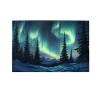Liorosa Aurora Forests 1000 Pieces Of Adult Wooden Puzzle, Beautiful Natural Scenery Illustration, Relaxing Wooden Jigsaw Puzzles For Puzzle Lovers,Challenging Brain Exercise,Gift For Friend