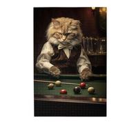 Liorosa Billiards Cat Master Puzzles For Adults 1000 Pieces, Victorian Style Retro Design, Fantastic Imagination,Ideal For Party Game Nights,Enjoy The Puzzle Solving Process