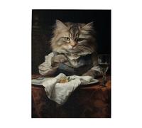 Liorosa Cat'S Cocktail Hour Jigsaw Puzzles For Adults 500 Pieces, Baroque-Inspired Portrait,Vibrant And Unique Design,Vintage Classic Aesthetics,Exercise Hands-On Ability And Thinking Patience