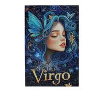 Liorosa Classic Zodiac'S Jigsaw Puzzles For Adults 1000 Pieces, Cosmic Virgo In Starlight,Challenge The Twelve Constellations Art Wooden Puzzle,Exploratory Hobbies And Challenges