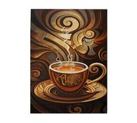 Liorosa Coffee Daydream 500 Pieces Of Adult Wooden Puzzle, Unique Steam & Hot Coffee, Challenging Still Life Jigsaw Puzzles,Complete With Family And Friends,Enjoy The Puzzle Solving Process