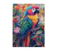 Liorosa Colorful Parrot 500 Pieces Of Adult Wooden Puzzle, Watercolor Fun Bird Series Puzzles,Unique And Beautiful Design,Suitable For Family Recreation,Exercise Hands-On Skills And Thinking