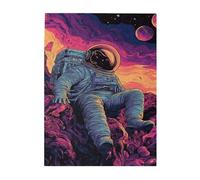Liorosa Cosmic Contemplation Astronaut Jigsaw Puzzles For Adults 500 Pieces,Vibrant And Unique,Exploratory Hobbies And Challenges,Exercise Hands-On Ability And Thinking Patience