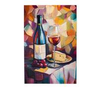 Liorosa Elegant Wine & Cheese Still Life 1000 Piece Puzzles For Adults, Rich Colors Contrast Wooden Puzzle, Challenging Art For Relaxation & Home Decor,Exercise Hands-On Skills And Thinking