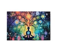 Liorosa Enlightenment Grove Jigsaw Puzzles For Adults 1000 Pieces,Chromatic Meditation Scene With Pulsing Root System,Wonderful Imagination,Unique And Beautiful Design,Gift For Friend
