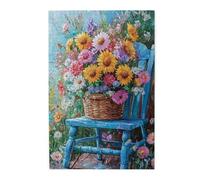 Liorosa Flower Serenade 1000 Piece Jigsaw Puzzle For Adults,Baskets Of Flowers Blooming With Life.Soft Color Aesthetics,Enjoy The Puzzle Solving Process,Exercise Hands-On Skills And Thinking
