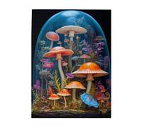 Liorosa Glasshouse Wonderland 500 Piece Puzzle For Adults, Enchanted Mushroom Garden Under Glass Dome,Unique And Beautiful Design,Great For Relaxation And Display For Puzzles Enthusiast
