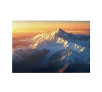 Liorosa Golden Summit 1000 Piece Puzzle For Adults,Majestic Snow-Capped Peak In Dawn'S First Light,Modern Art Scenery Photography,Stunning Artwork,Hands-On Assembly Of Your Home Décor Wall Art