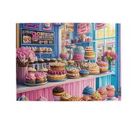 Liorosa Happy Hour At Candy Store Puzzles For Adults 500 Pieces,Playful Dessert With Sign & Fluffy Treats,Challenge To Yourself,Hands-On Assembly Of Your Home Décor Wall Art
