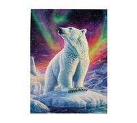 Liorosa Ices Prophet Jigsaw Puzzles For Adults 500 Pieces,White Bear In Wilderness,Vibrant And Unique Design,Suitable For Party Game Nights,Relax And Enjoy The Fun Of Solving Puzzles