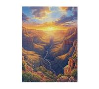 Liorosa Jigsaw Puzzles For Adults 500 Pieces Divine Descent, Sun'S Last Rays Illuminating Ancient Rock Faces In Valley, Beautiful Wilderness Masterpiece,Enjoy The Puzzle Solving Process