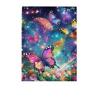 Liorosa Jigsaw Puzzles For Adults 500 Pieces Kaleidoscope Of Butterflies In A Star - Lit Garden Odyssey. Every Piece A Brushstroke Of Nature’s Magic, For Puzzle Passionates And Friend