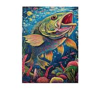 Liorosa Jigsaw Puzzles For Adults 500 Pieces Underwater Symphony,A Gigantic Fish’s Dance In A Rainbow - Hued Aquatic Ballet,Pieces Fit Together Perfectly,Vibrant Design