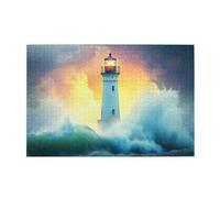 Liorosa lighthouse in the storm jigsaw puzzles for adults 1000 pieces,brain challenge,exploratory hobbies and challenges,deep relaxation for yourself,unique artwork for adults