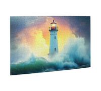 Liorosa Lighthouse In The Storm Jigsaw Puzzles For Adults 500 Pieces,Brain Challenge,Exploratory Hobbies And Challenges,Deep Relaxation For Yourself,Unique Artwork For Adults