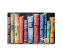 Liorosa Literary Treasure Trove Jigsaw Puzzles For Adults 1000 Pieces,Watercolor Art Bookshelf,Stunningly Vibrant Colors,Hands-On Assembly Of Your Home Décor Wall Art,Gift For Reading Lovers